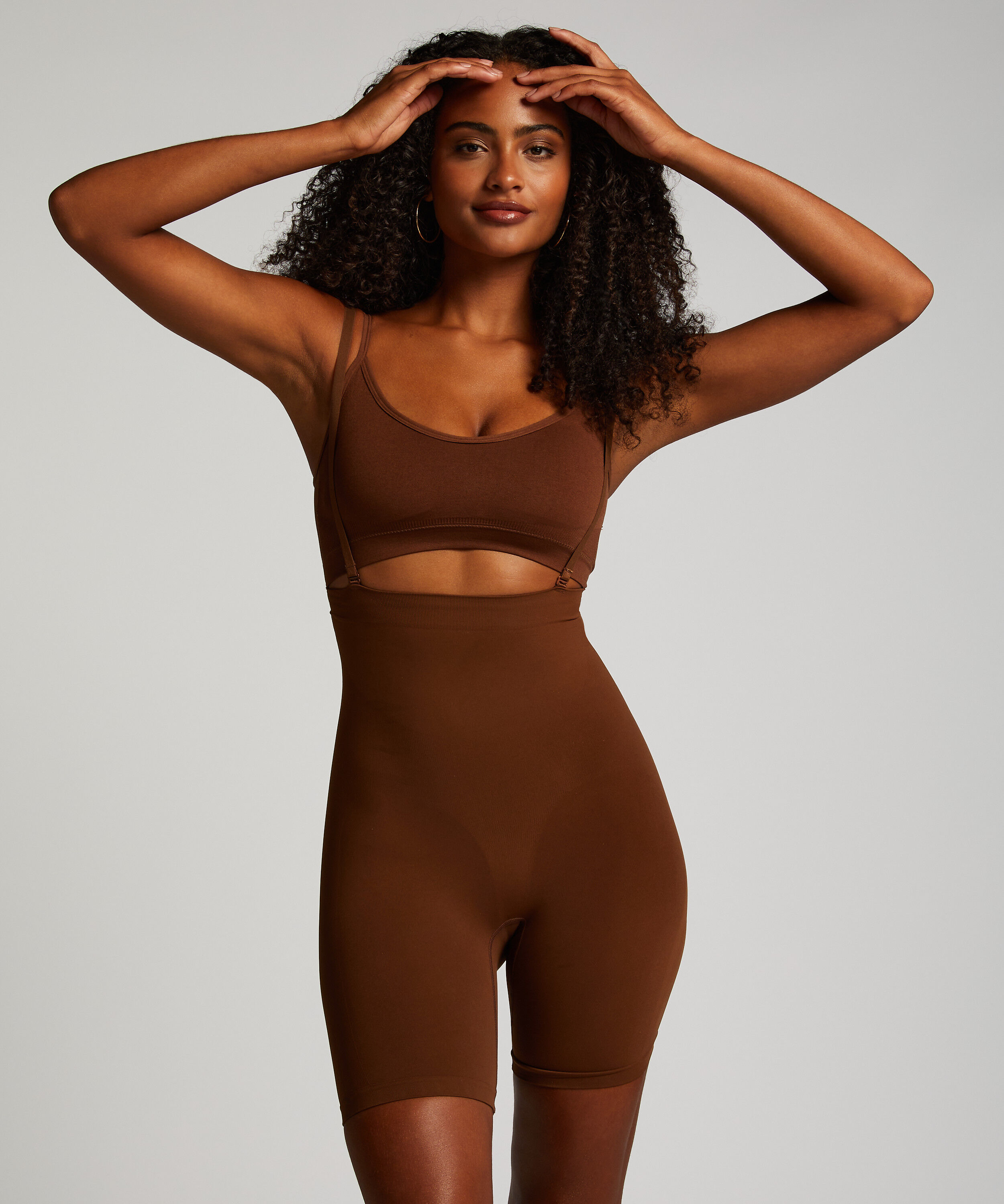 Gaine sans coutures pour les cuisses, Marron