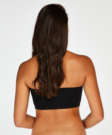 Top bandeau Seamless, Noir