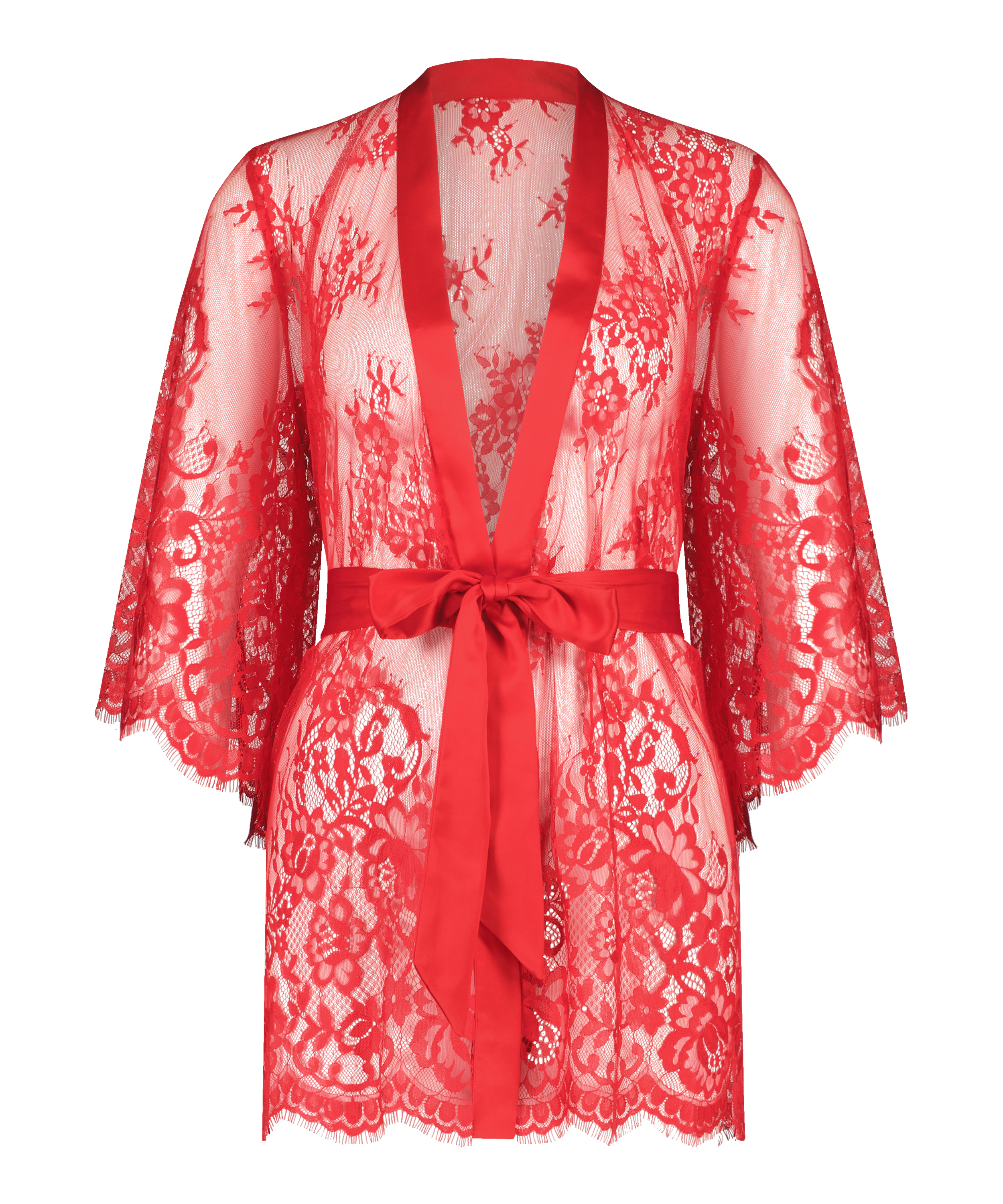 Kimono Lace Isabelle, Rouge, main