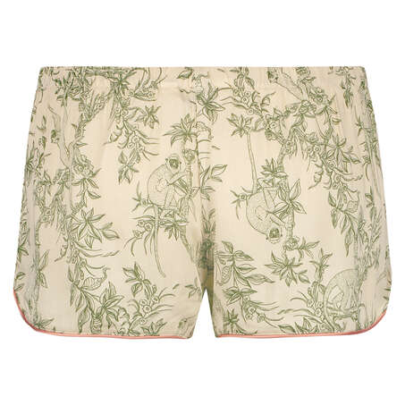Pyjama short tiss&eacute;, Beige