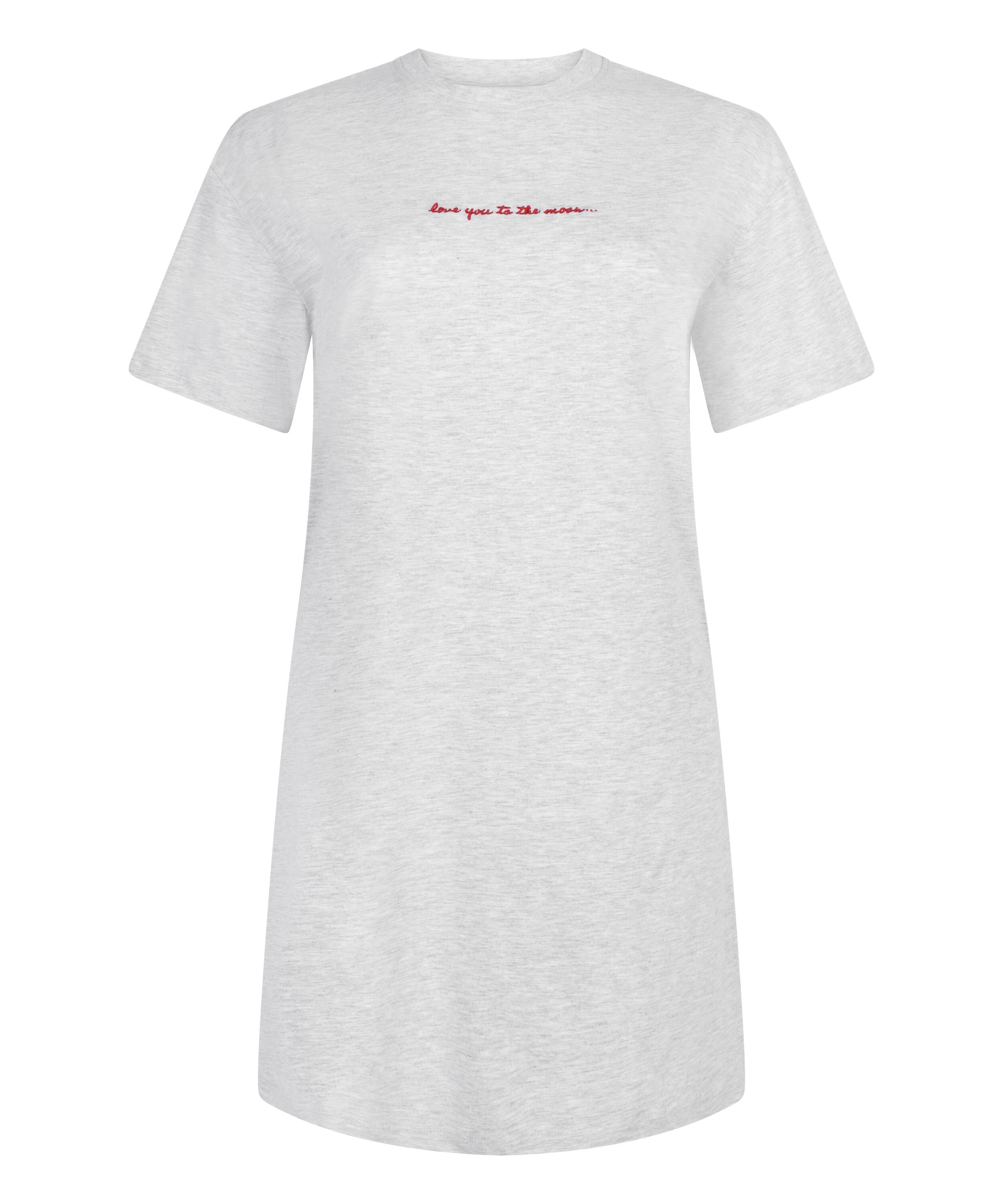 Chemise de nuit col rond, Gris