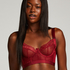 Soutien-gorge bustier non rembourré à armatures Hana, Rouge