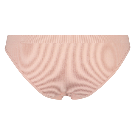 Slip brésilien taille haute sans couture, Rose