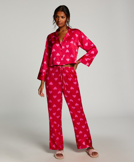 Pantalon Satin, Rouge