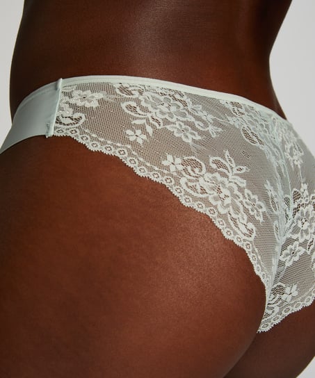 Slip brésilien Invisible Lace Back, Vert