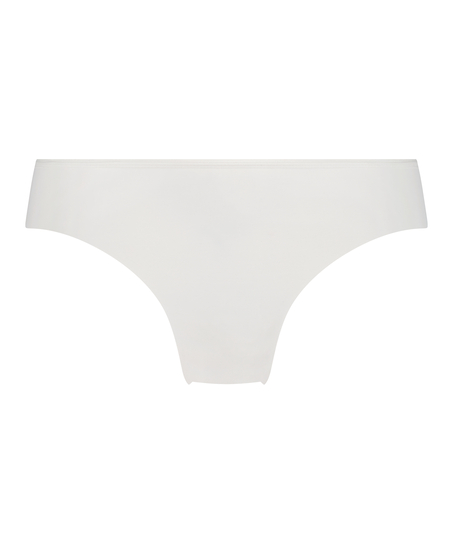 Slip brésilien Invisible Lace Back, Blanc