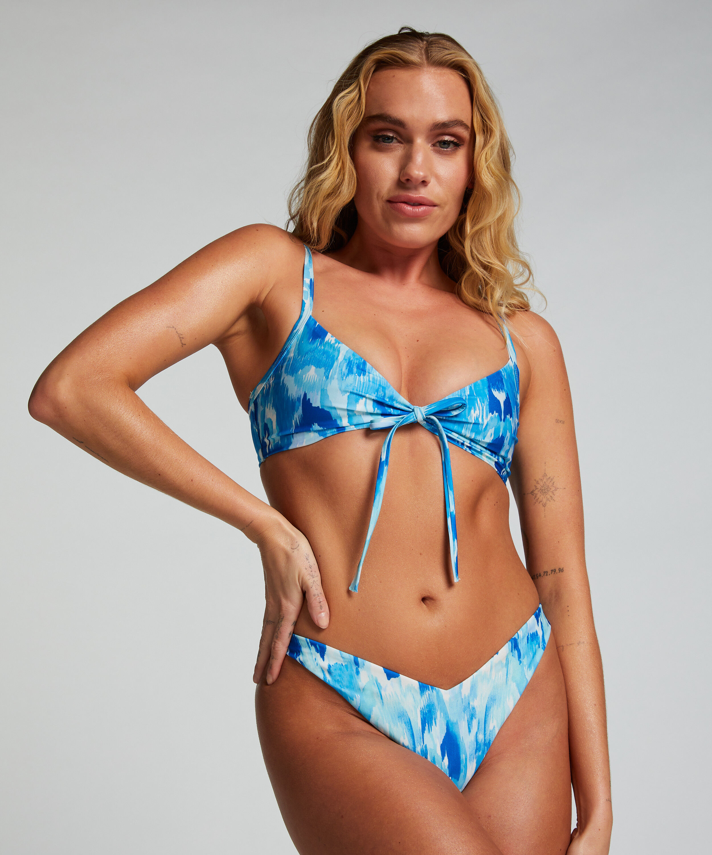 Slip de Bikini Échancrés Paraguay, Bleu Slip de Bikini Échancrés Paraguay, Bleu