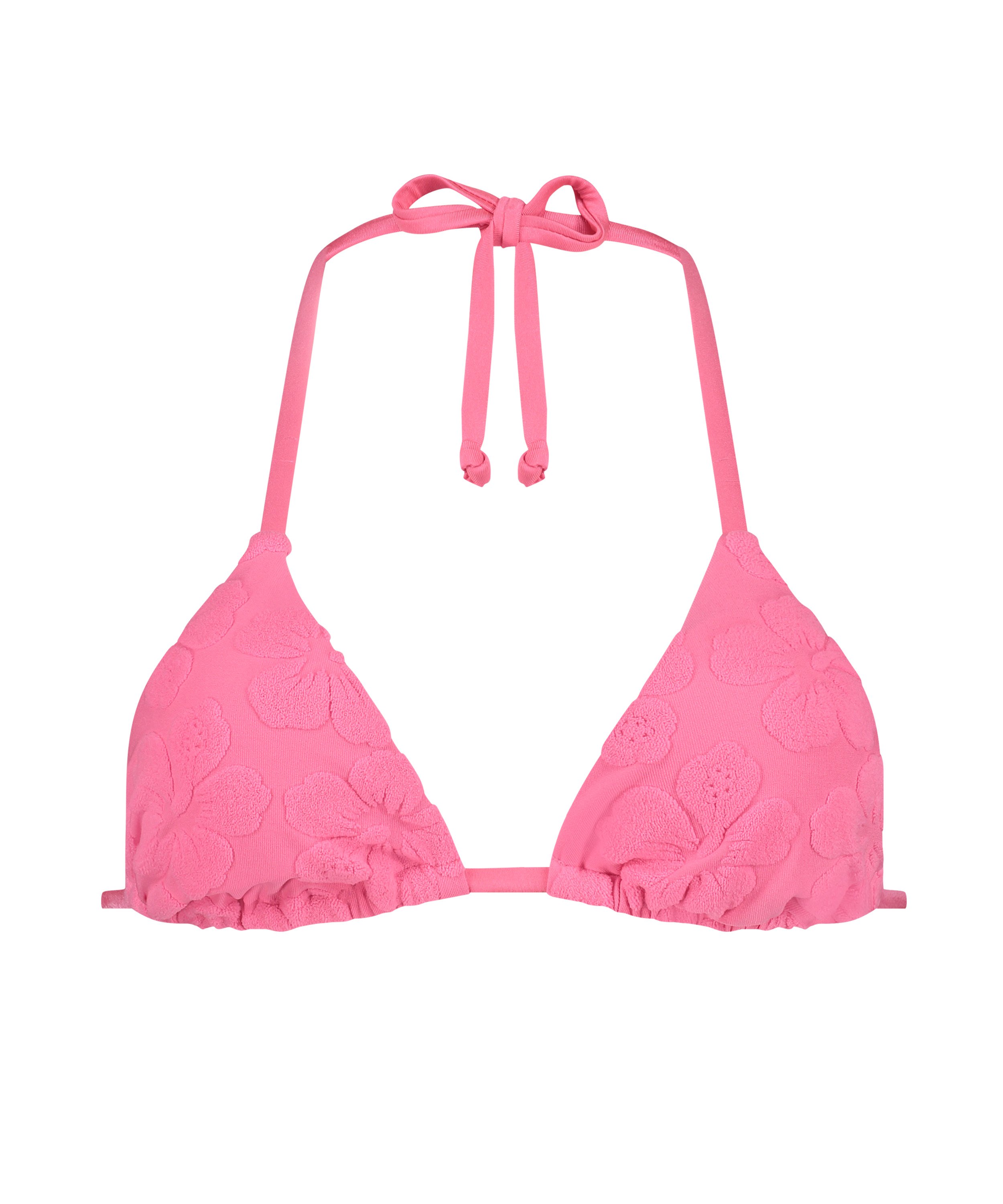 Haut de bikini triangle Hula, Rose, main