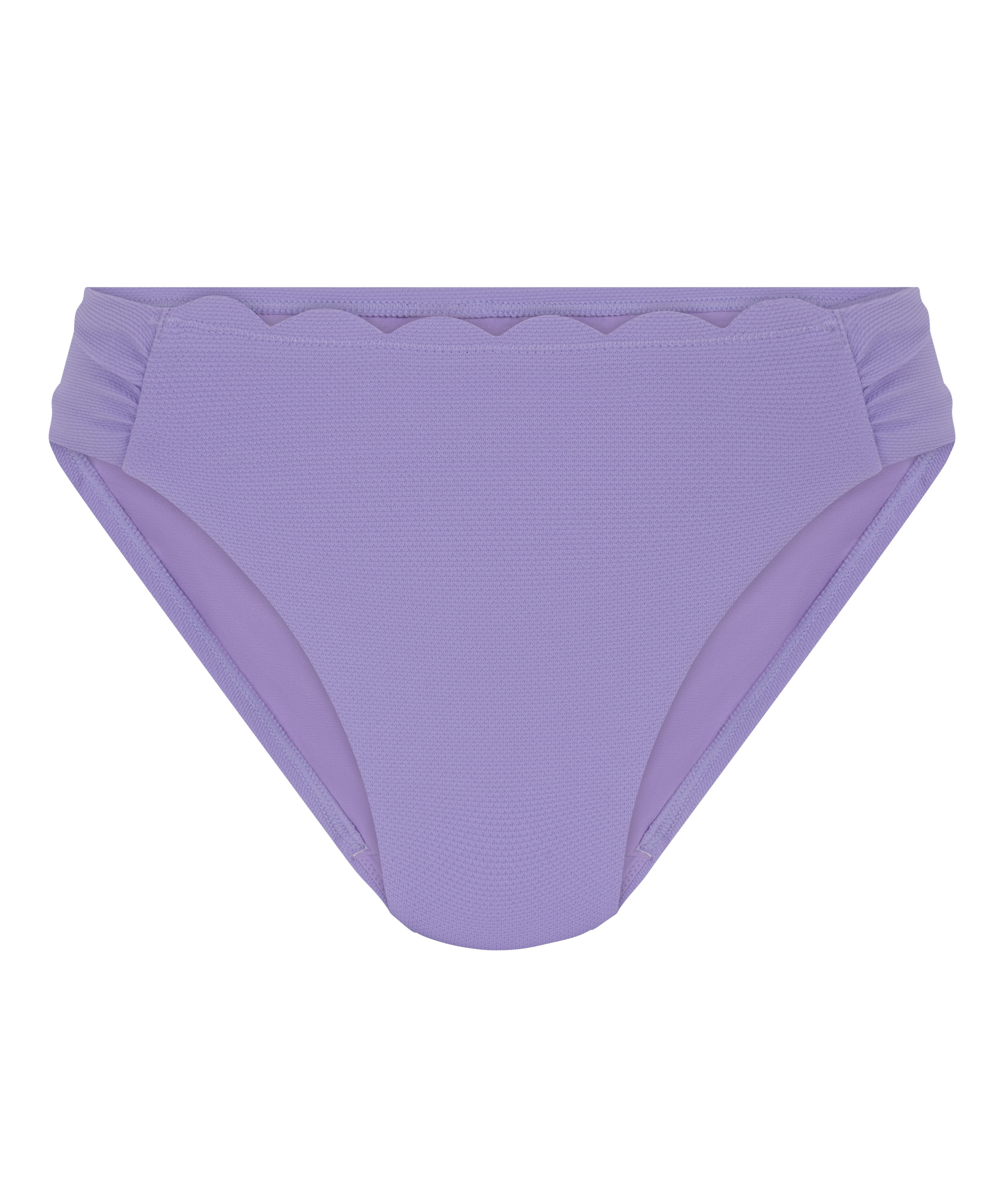 Slip de Bikini Échancrés Scallop, Violet, main