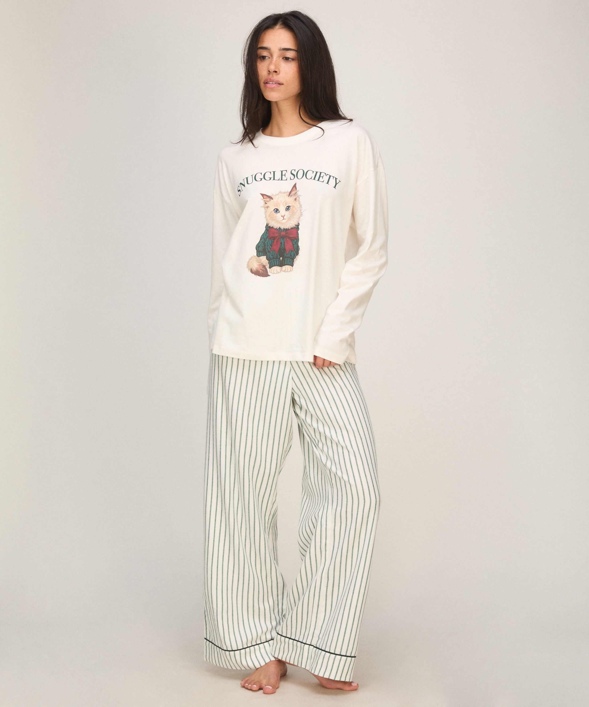 Pyjama Set Viscose, Blanc