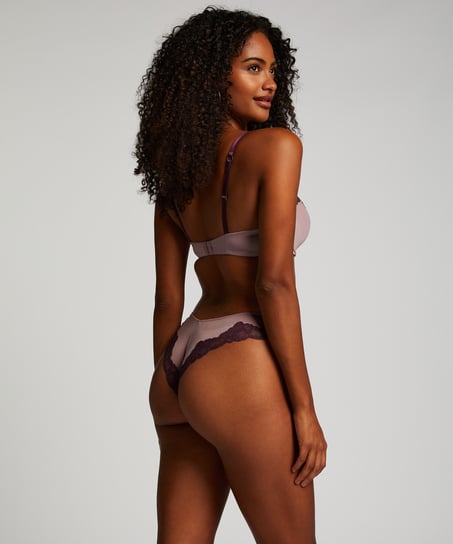 Slip brésilien Lace & Shine, Violet