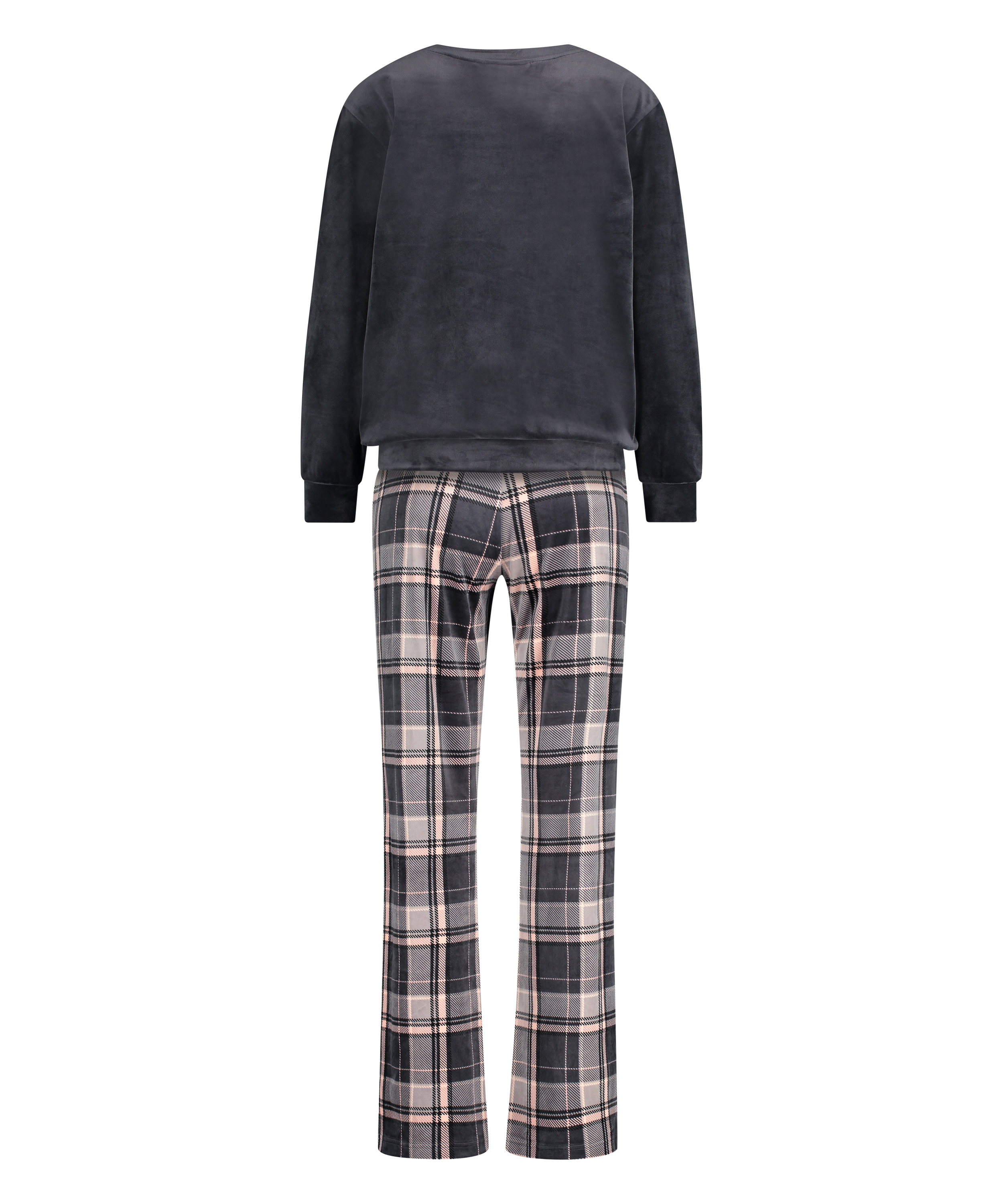 Ensemble de pyjama velours, Gris, main