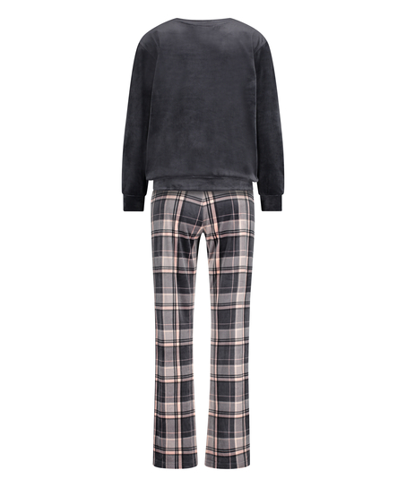 Ensemble de pyjama velours, Gris
