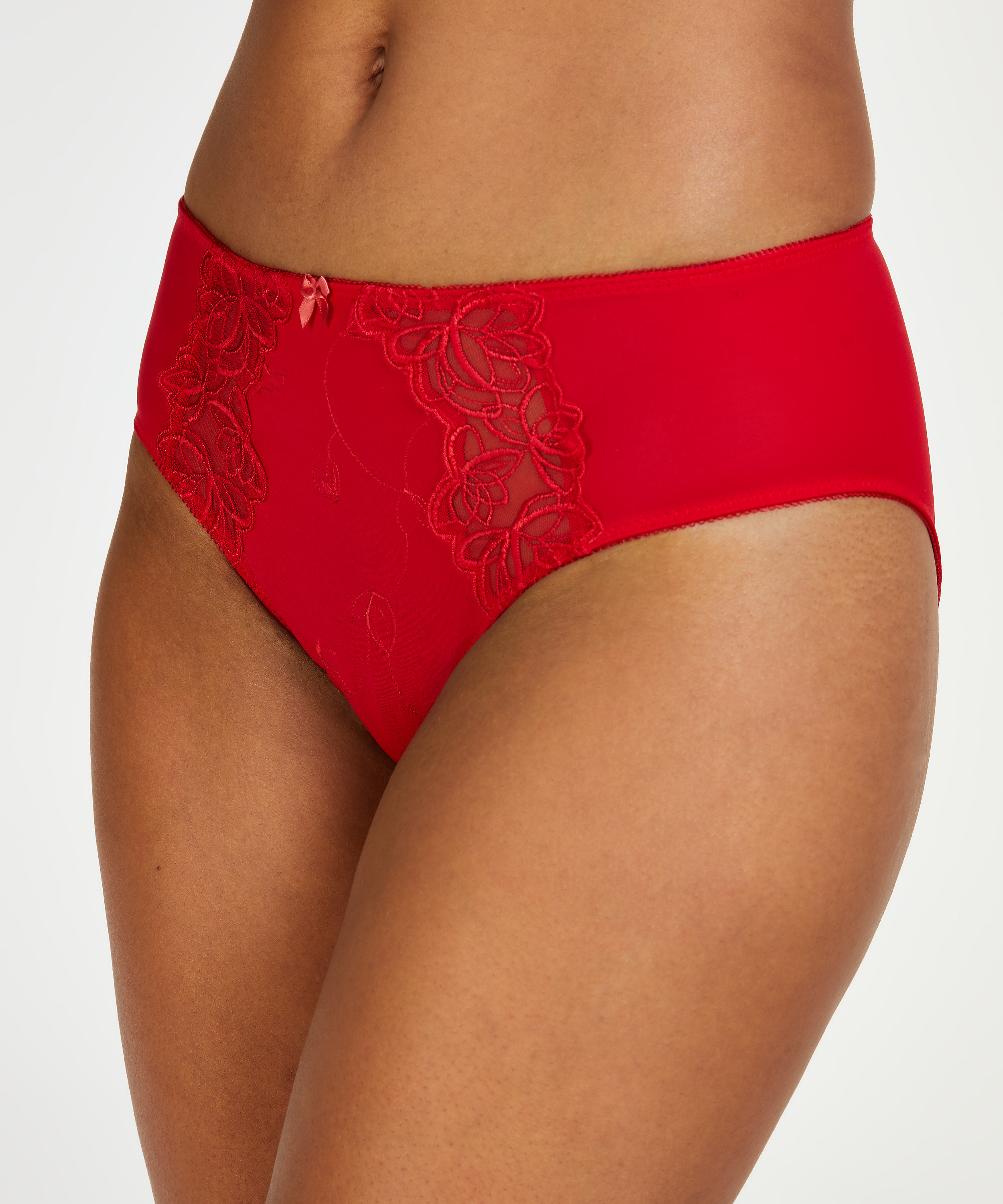 Slip taille haute Diva, Rouge, main