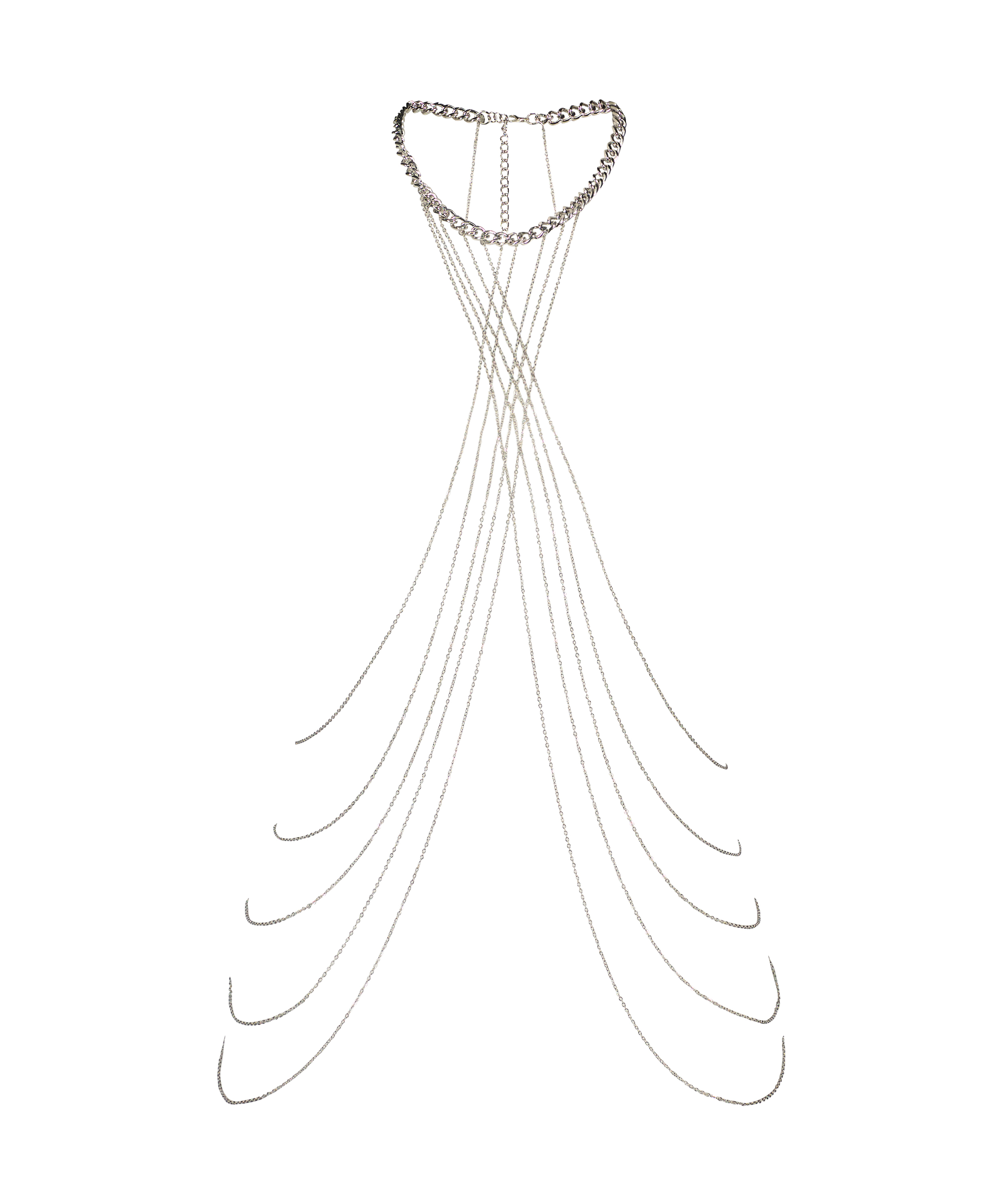 Body bijou Rebecca Mir, Gris, main