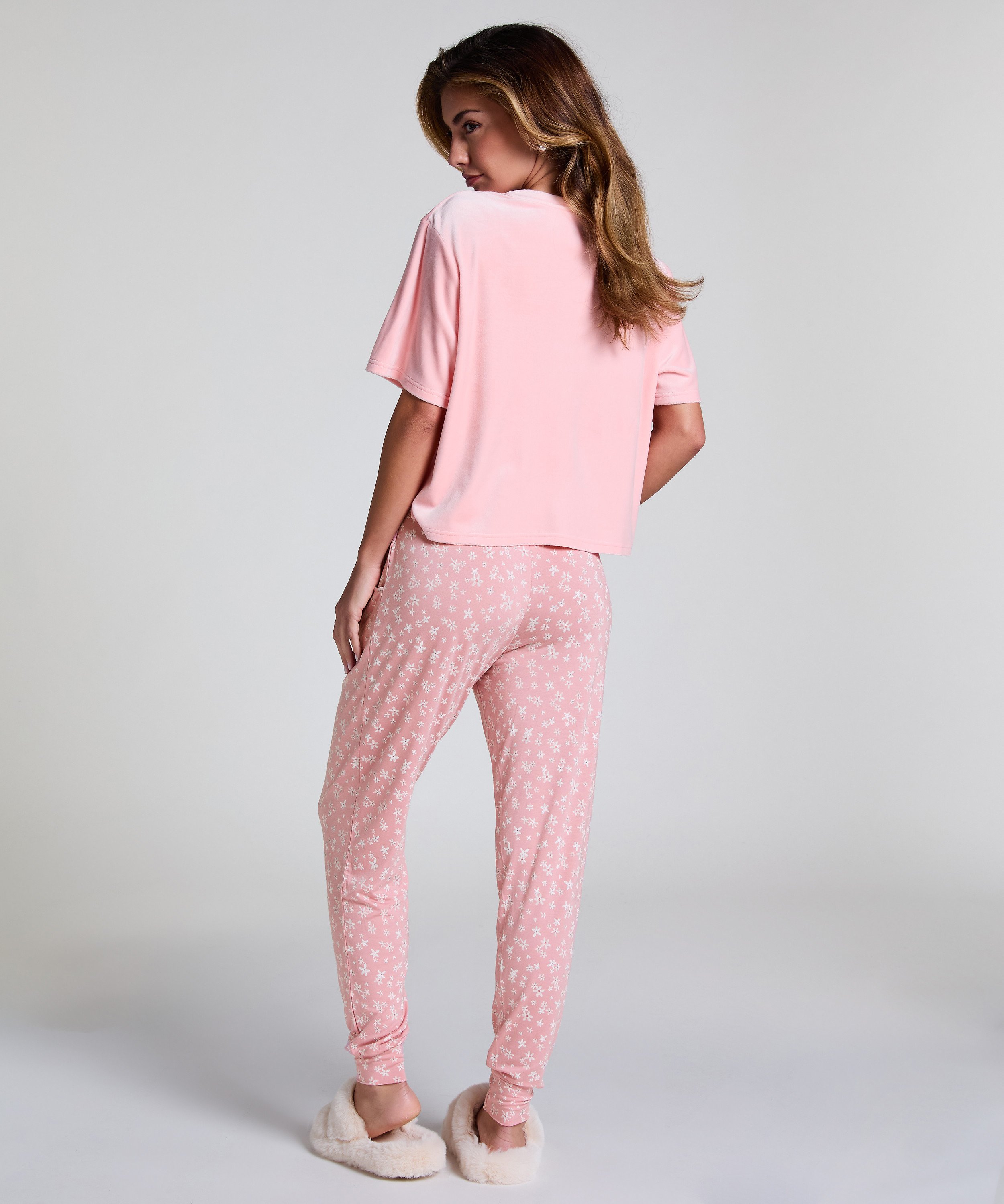 Pantalon de pyjama Jersey, Rose, main