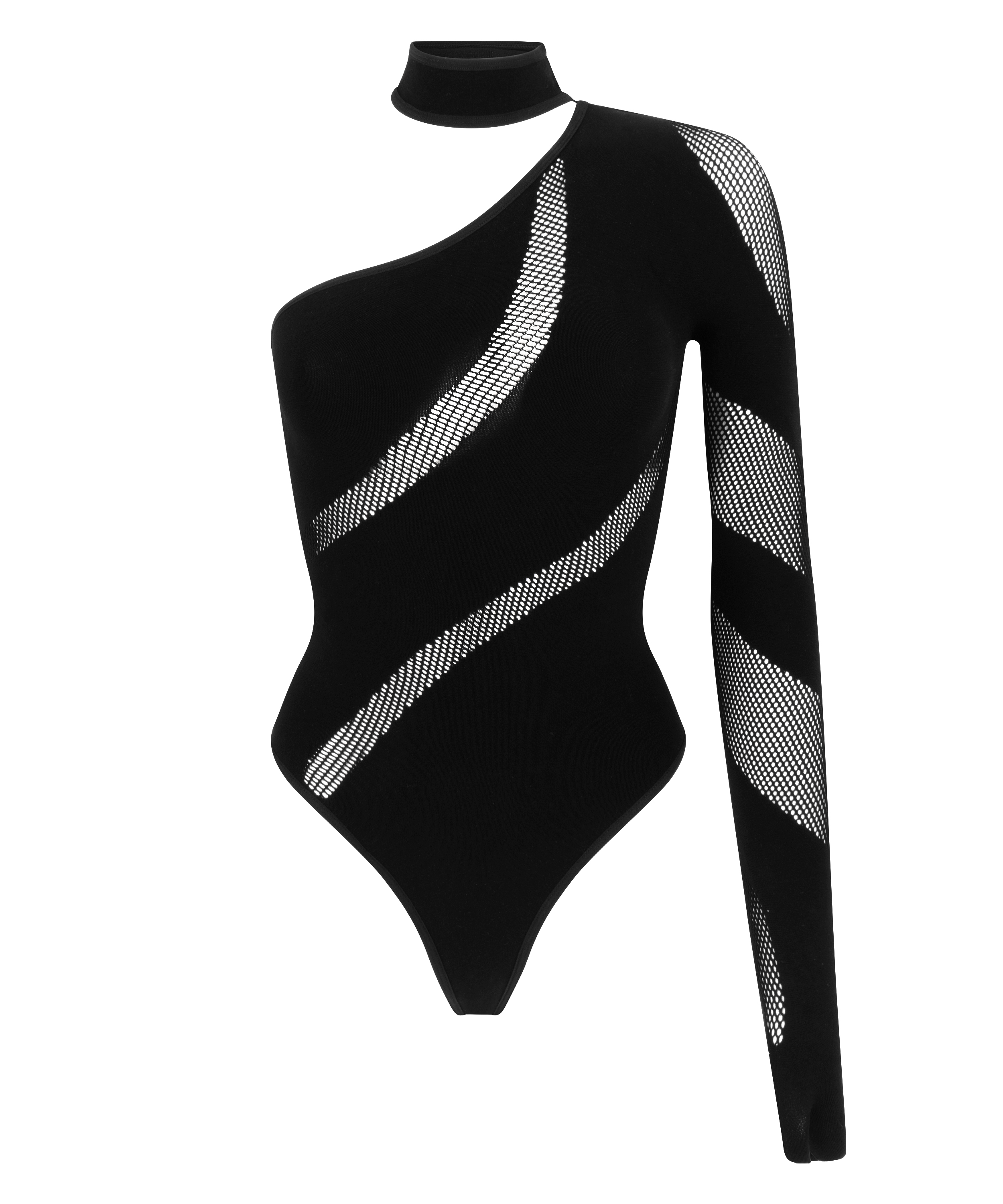 Body assymétrique, Noir, main