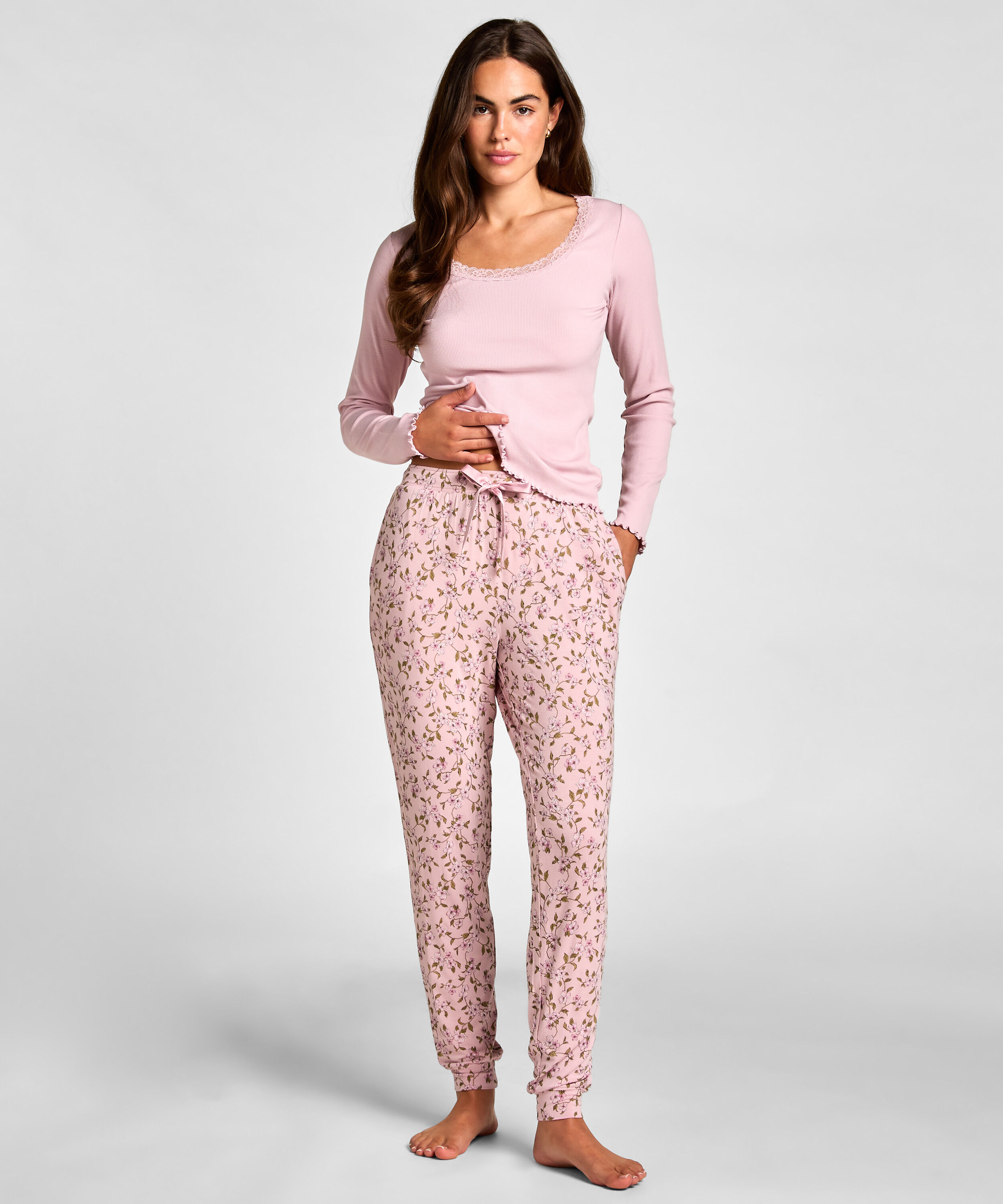 Pantalon de pyjama Jersey, Rose