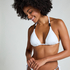 Haut de bikini triangle coquillage, Blanc