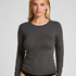 Haut à manches longues en coton doux, Gris