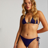 Slip de Bikini Cheeky Tanga Doha, Bleu