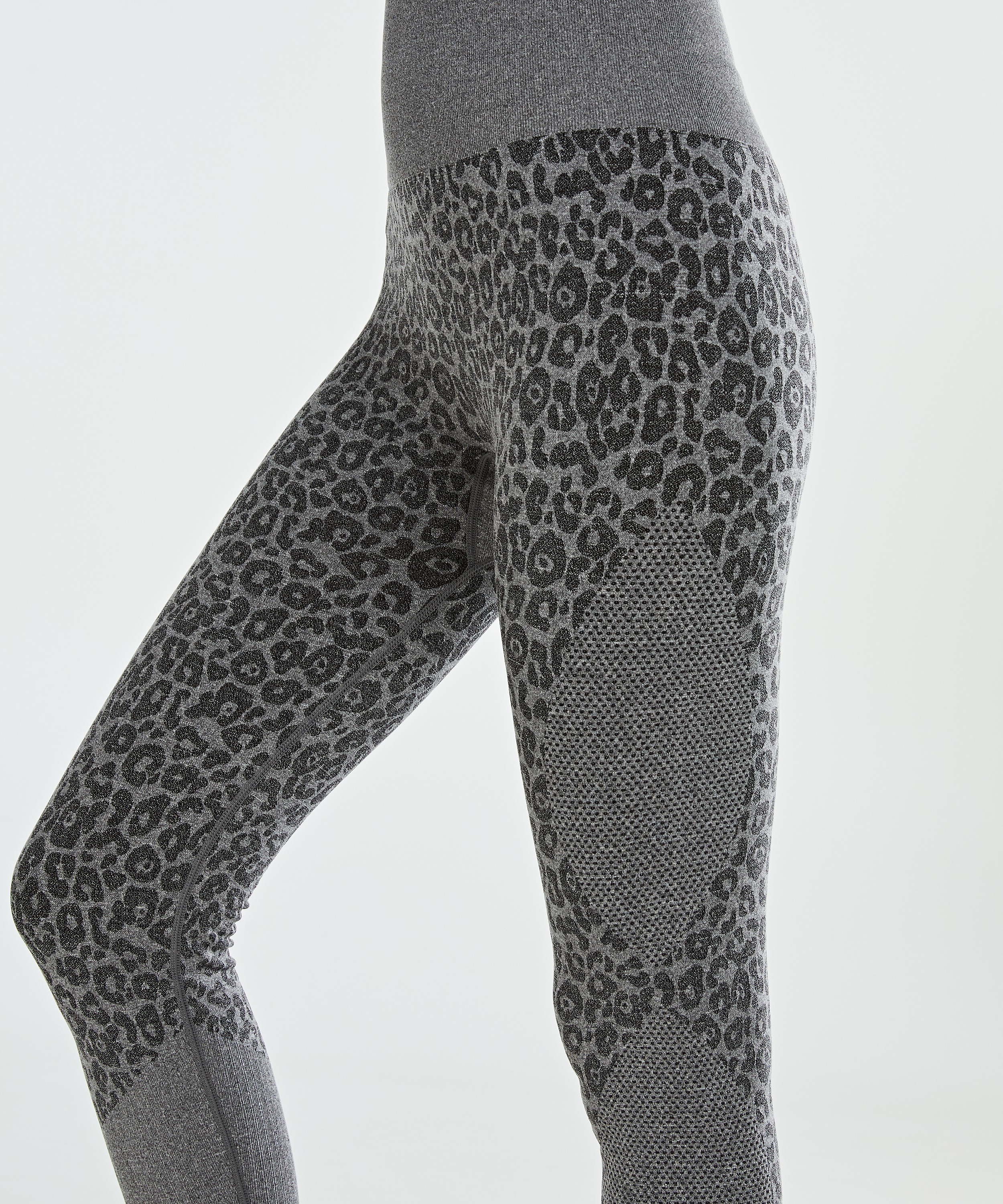 Legging corsaire taille haute niveau 3, Gris, main