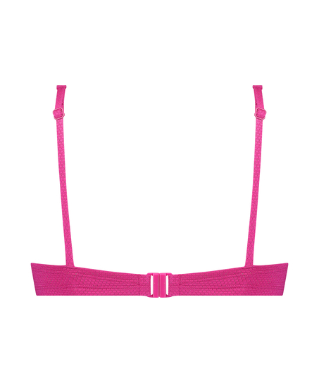 Haut de bikini Lurex Scallop, Rose