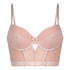 Soutien-gorge rembourré à armatures longline Malika, Rose