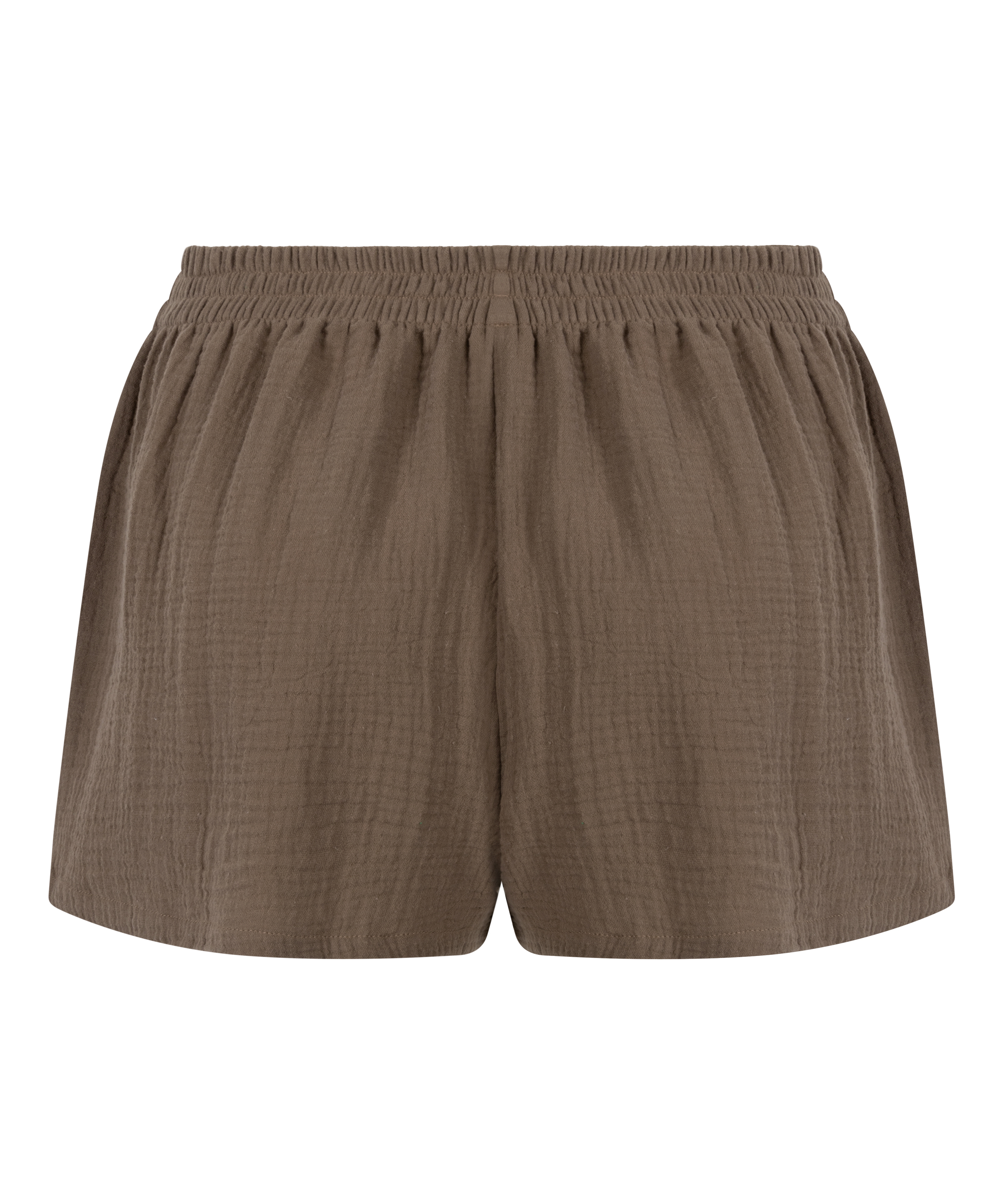 Short en mousseline, Marron, main