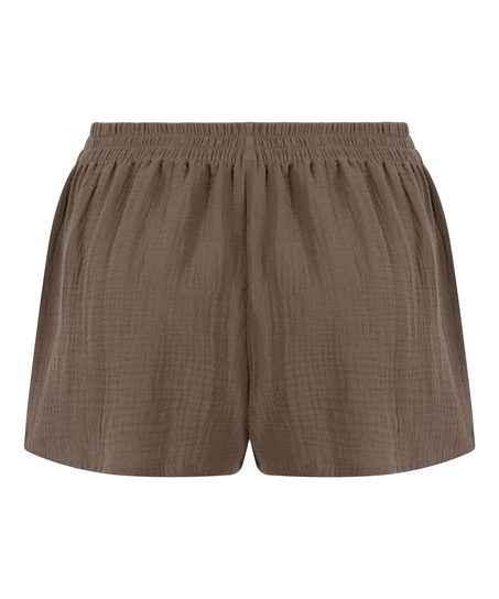 Short en mousseline, Marron