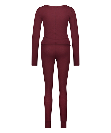 Pyjama Waffle Placket, Violet