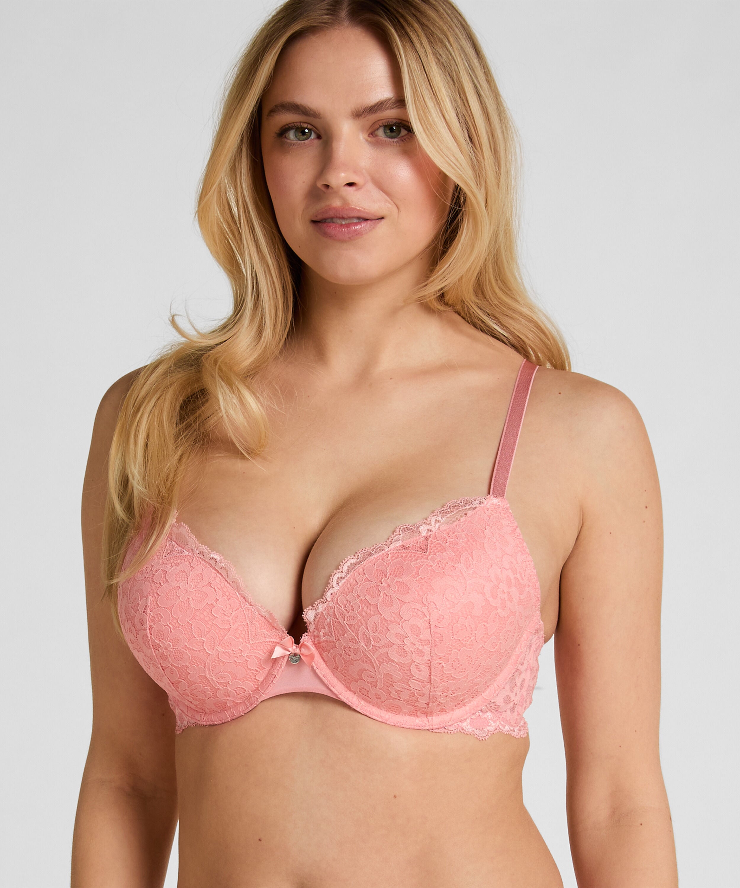Soutien-gorge à armatures préformé push-up Marine, Rose