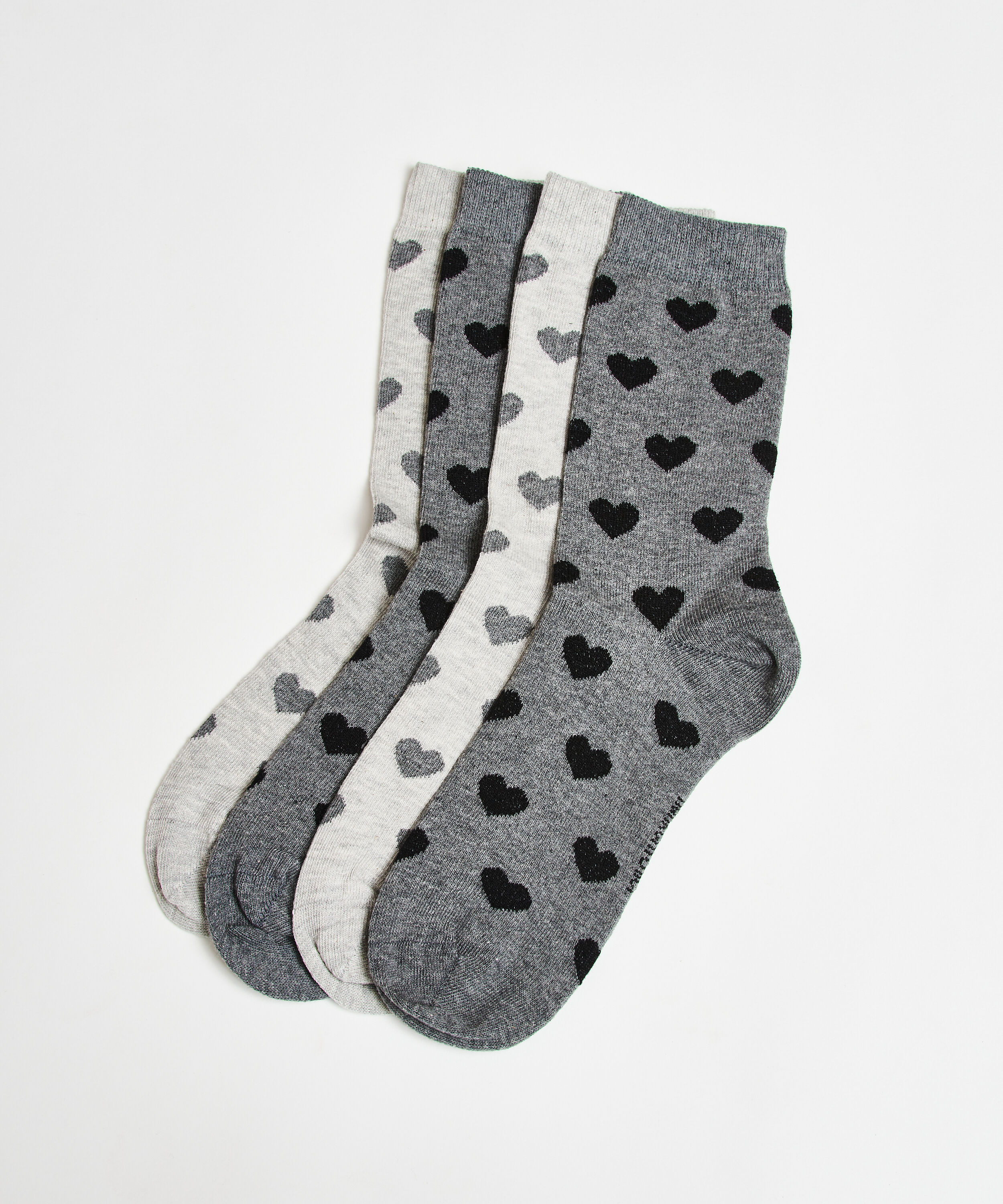2 Paires de Chaussettes en Coton, Gris