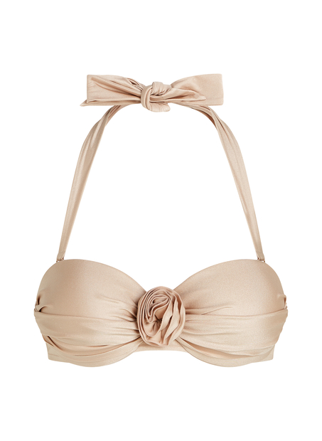 Haut de bikini bandeau Lima, Beige