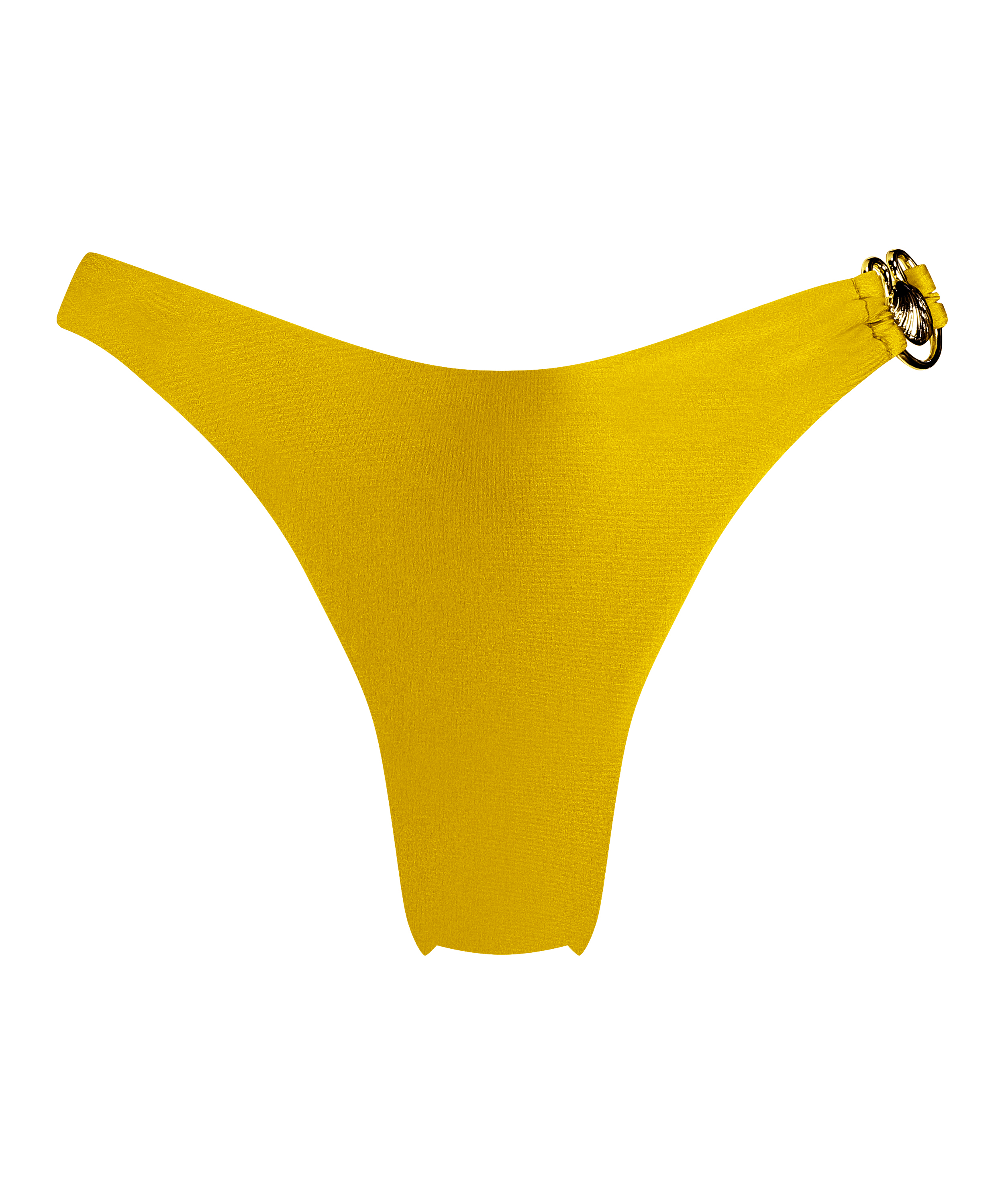Slip de Bikini Échancrés Nice, Jaune, main