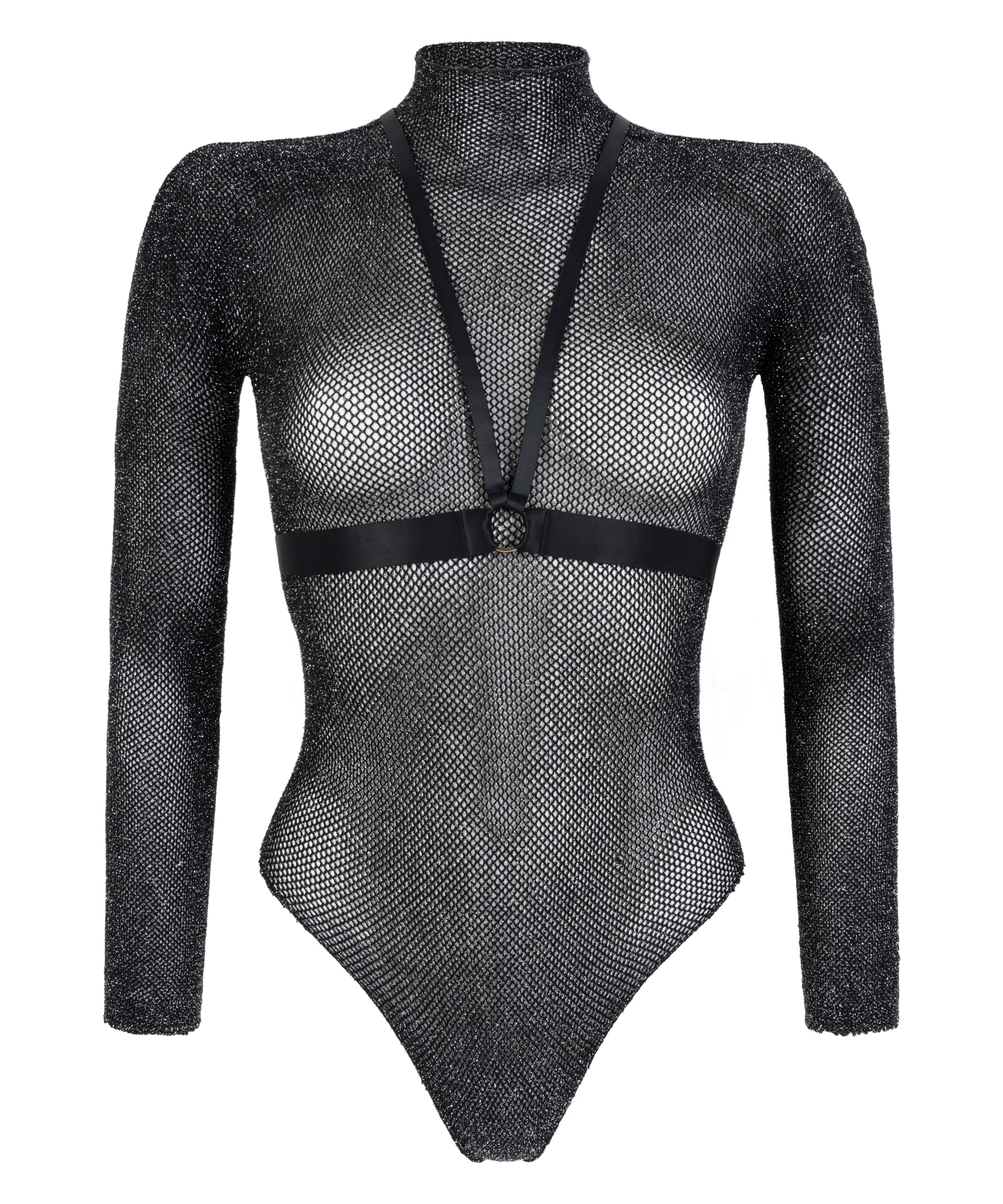 Private ensemble de harnais de body set, Noir, main