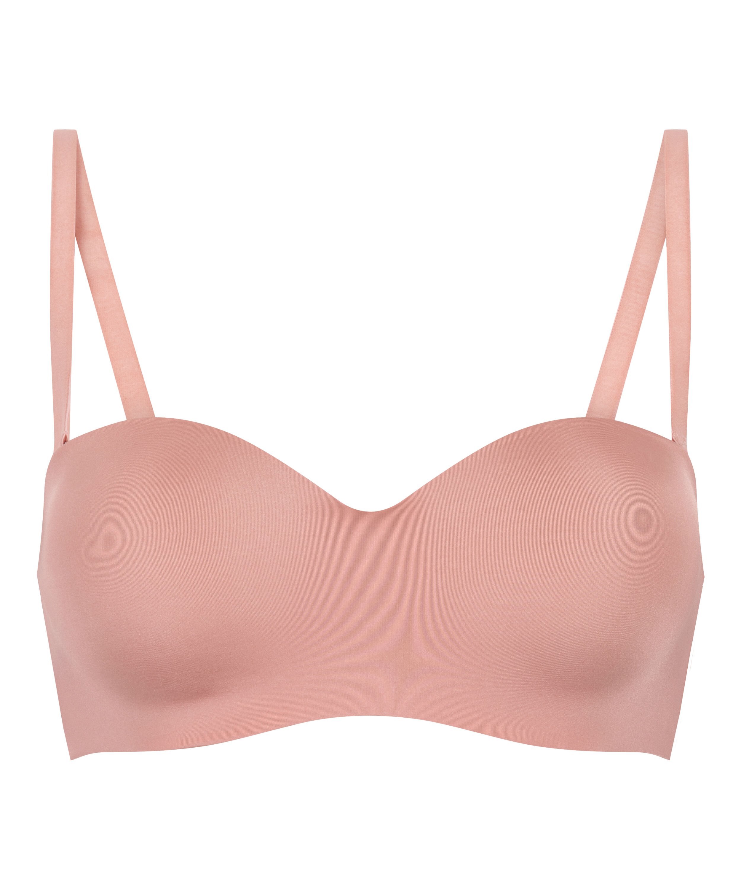 Soutien-gorge push-up sans bretelles &agrave; armatures pr&eacute;form&eacute; Smooth, Rose