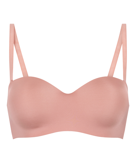 Soutien-gorge push-up sans bretelles à armatures préformé Smooth, Rose