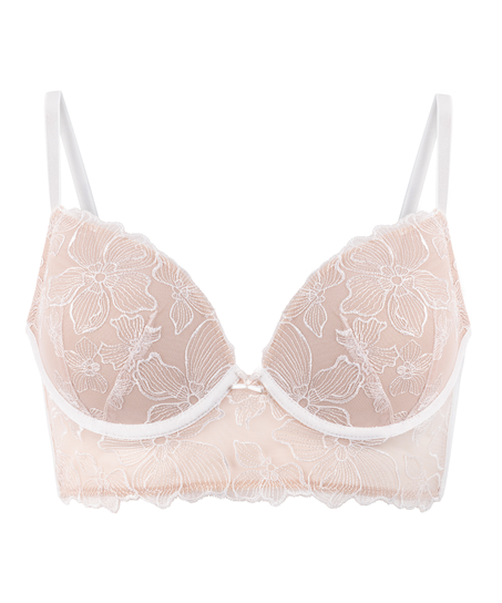 Soutien-gorge à armatures préformé longline Lauren, Blanc