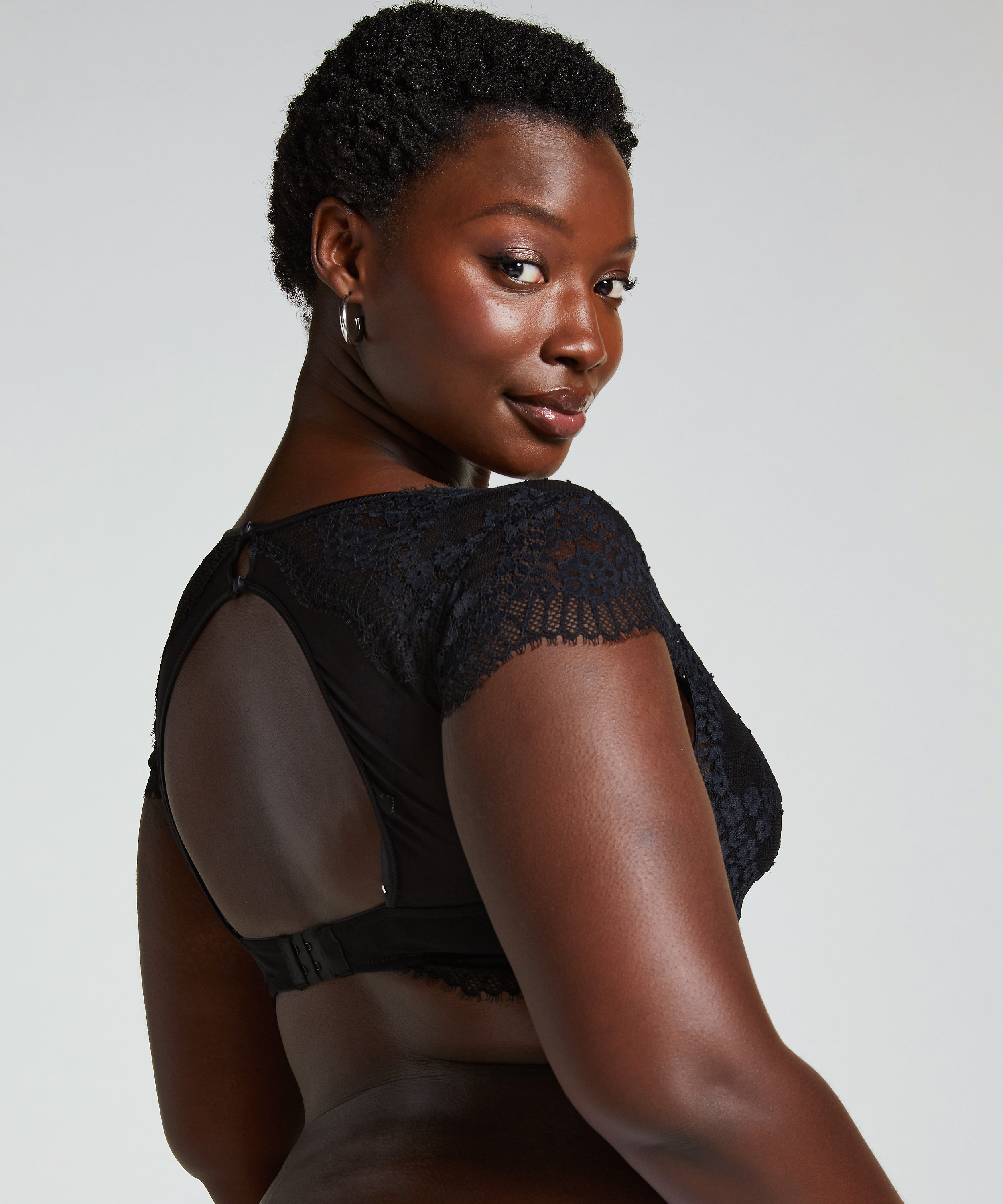 Bralette Daphne, Noir, main