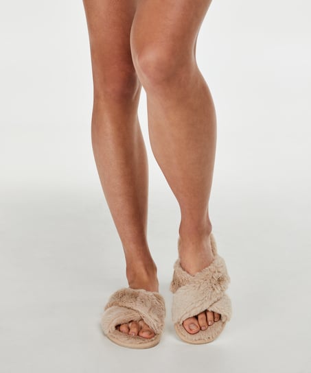 Cross Straps Indoor Sandal, Blanc