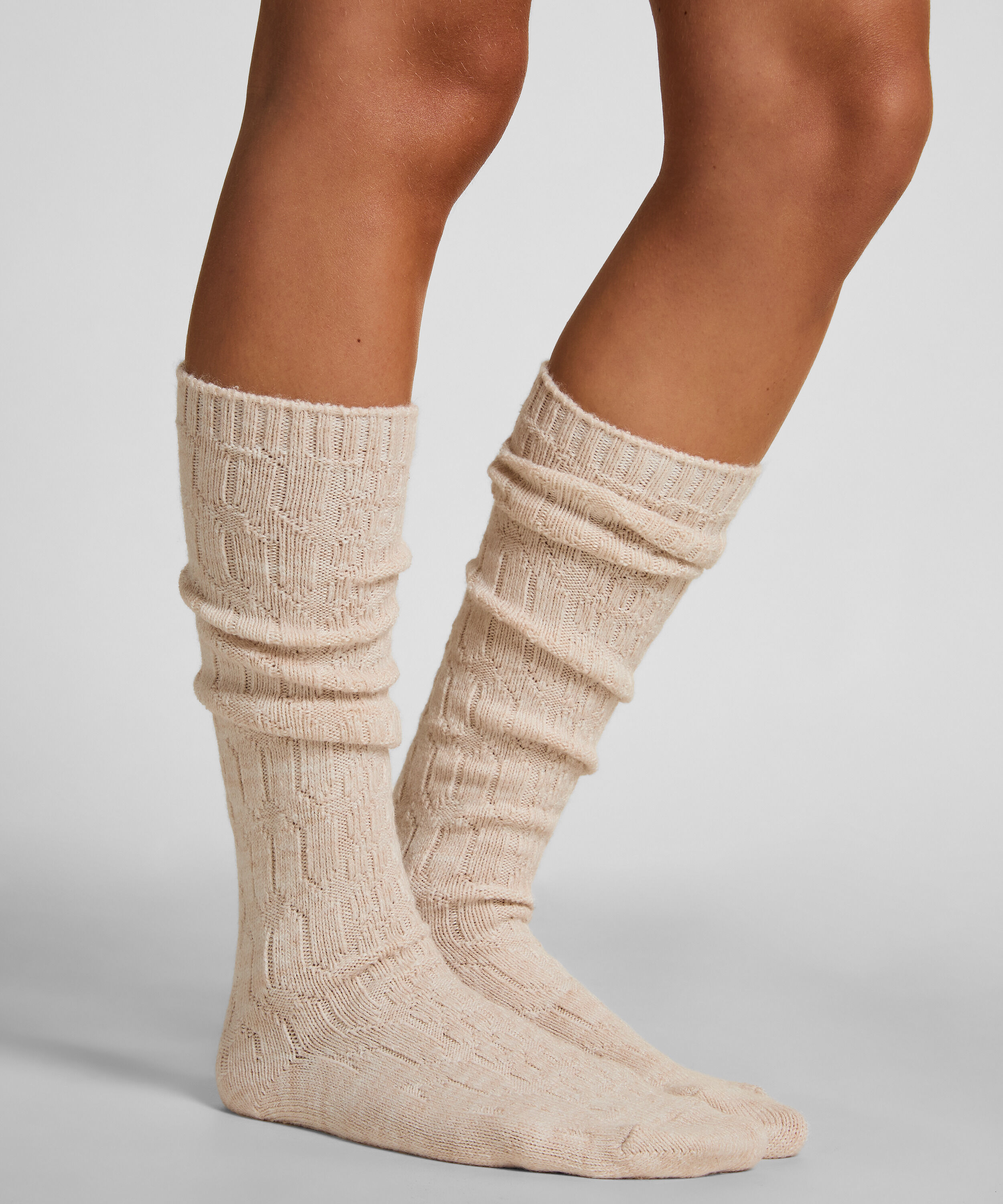 2 paires de chaussettes longues, Beige 2 paires de chaussettes longues, Beige