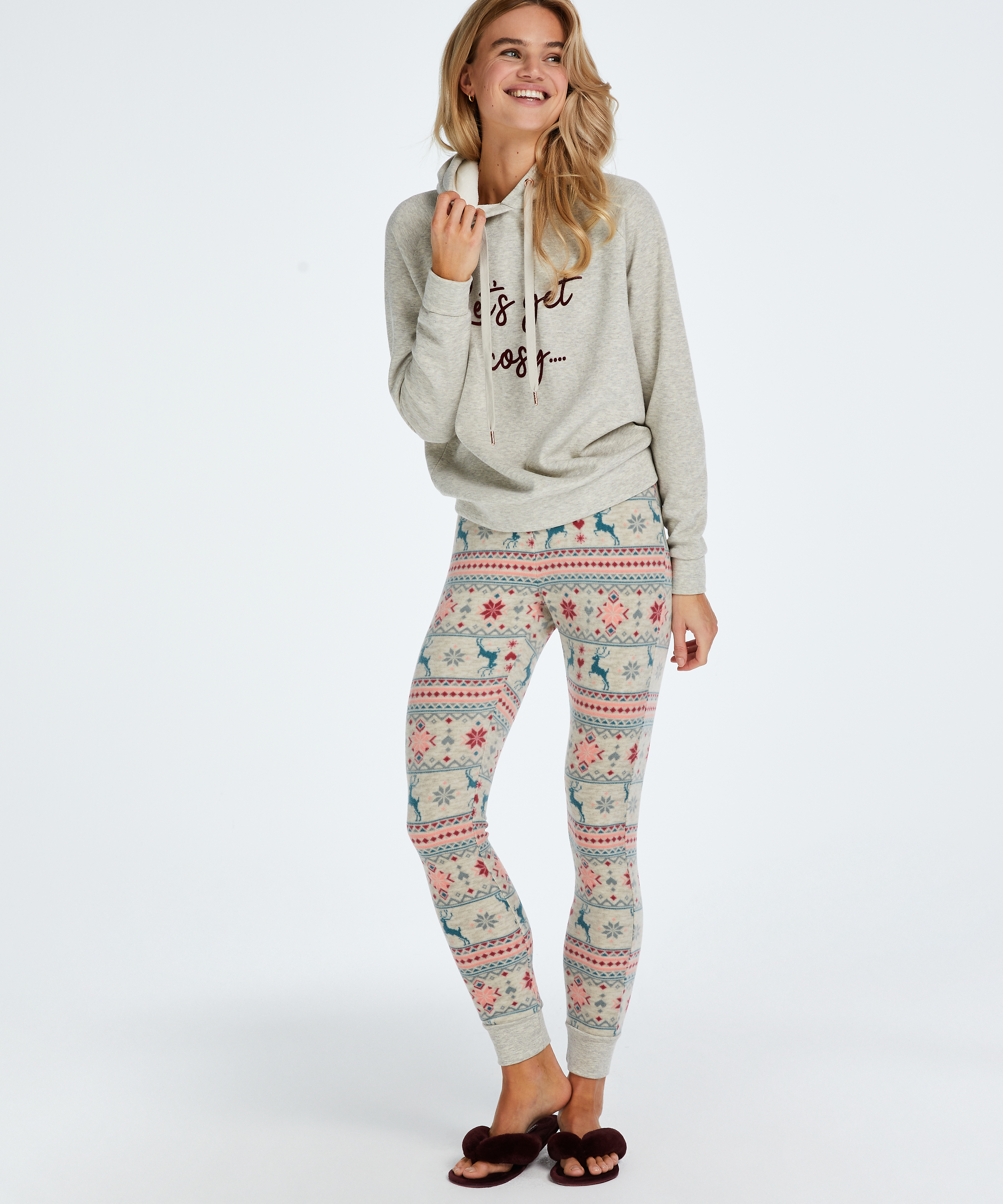 leggings en micro-polaire, Beige, main