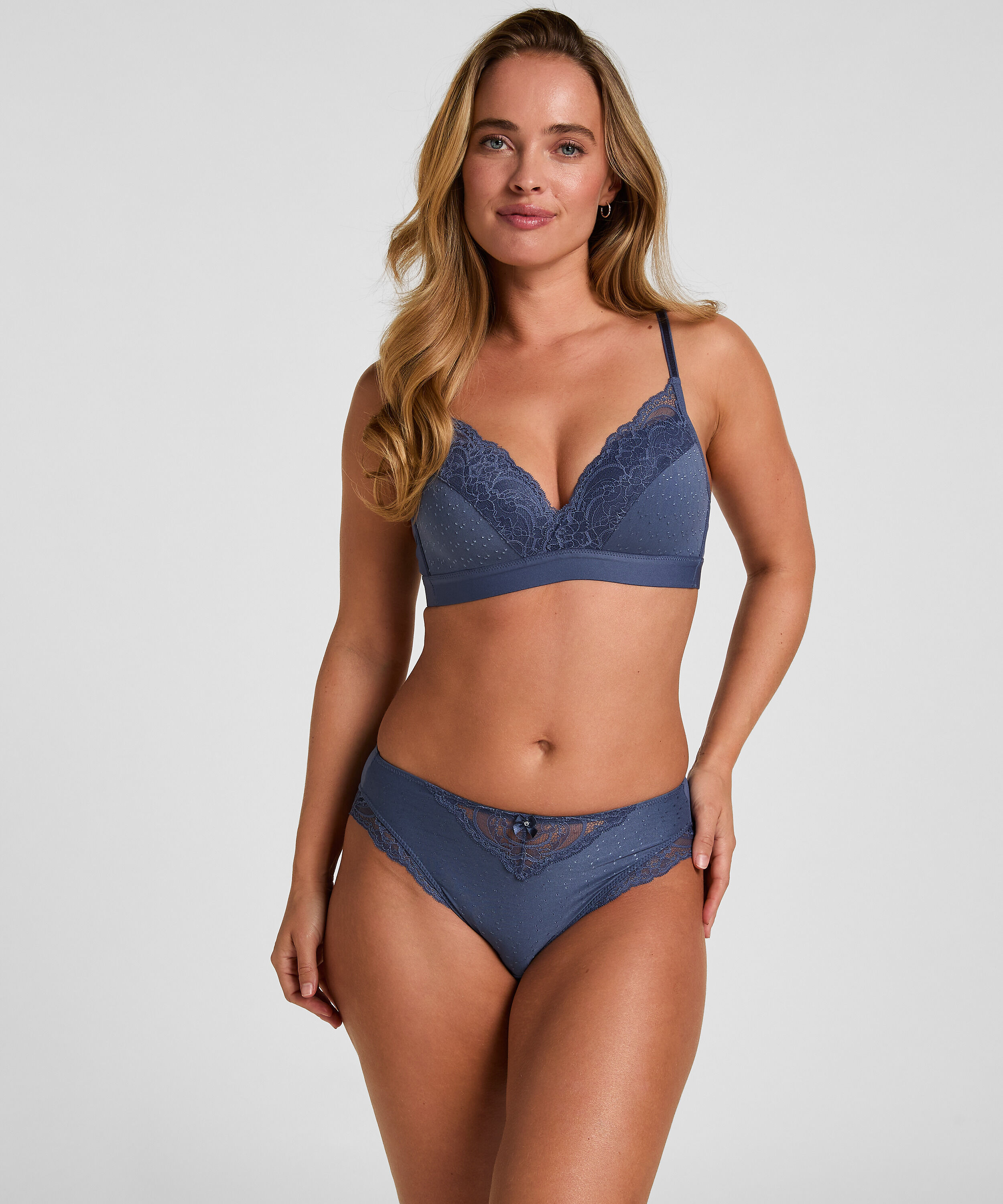 Slip taille haute Sophie, Bleu