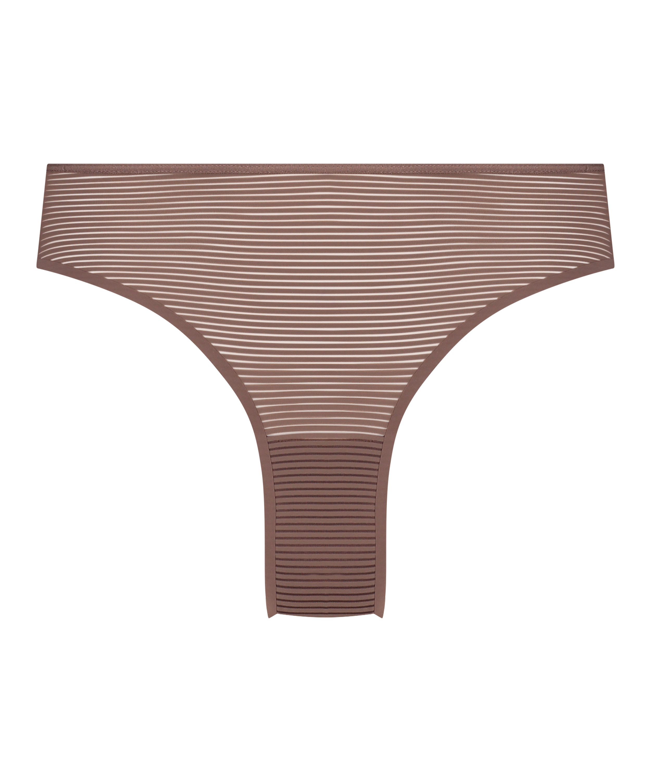 Slip brésilien invisible Stripe mesh, Marron, main