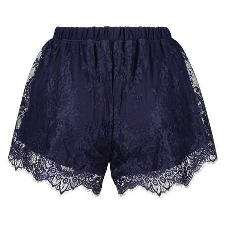 Pyjama short en dentelle, Bleu