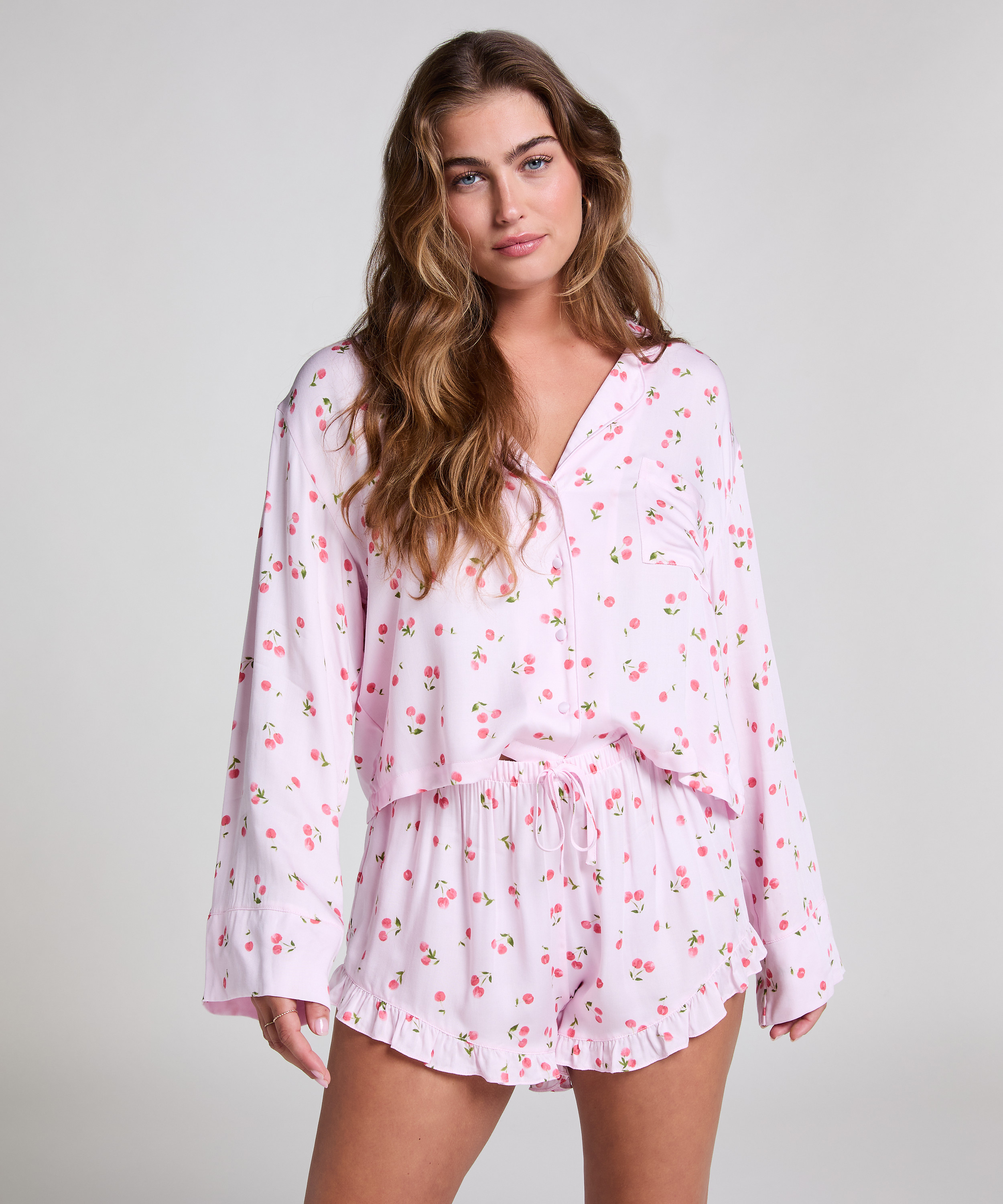 Short de pijama, Rose, main