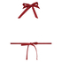 Top de bikini Triangle Pagoda, Rouge
