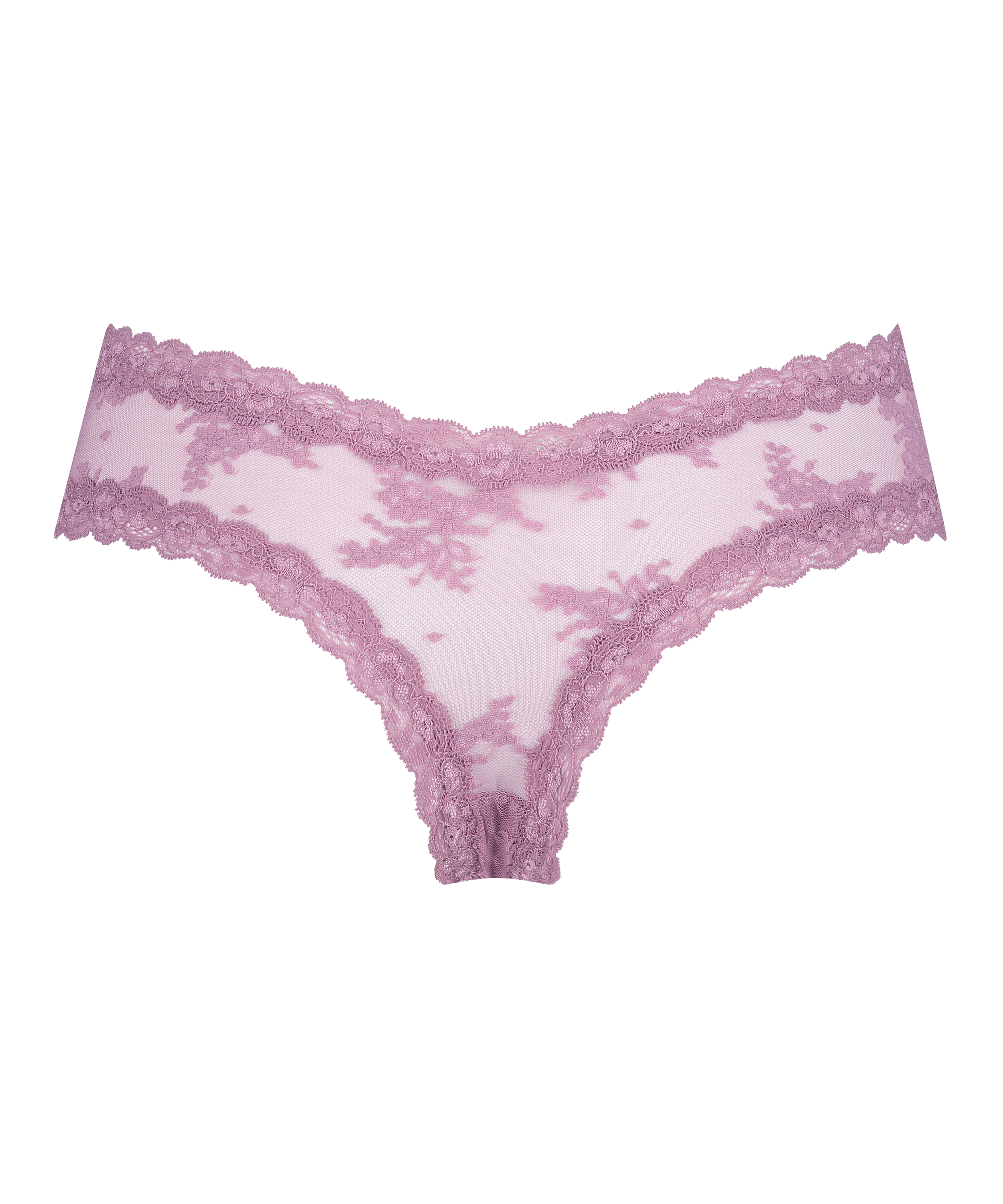 Slip brésilien V-shape mesh, Violet, main