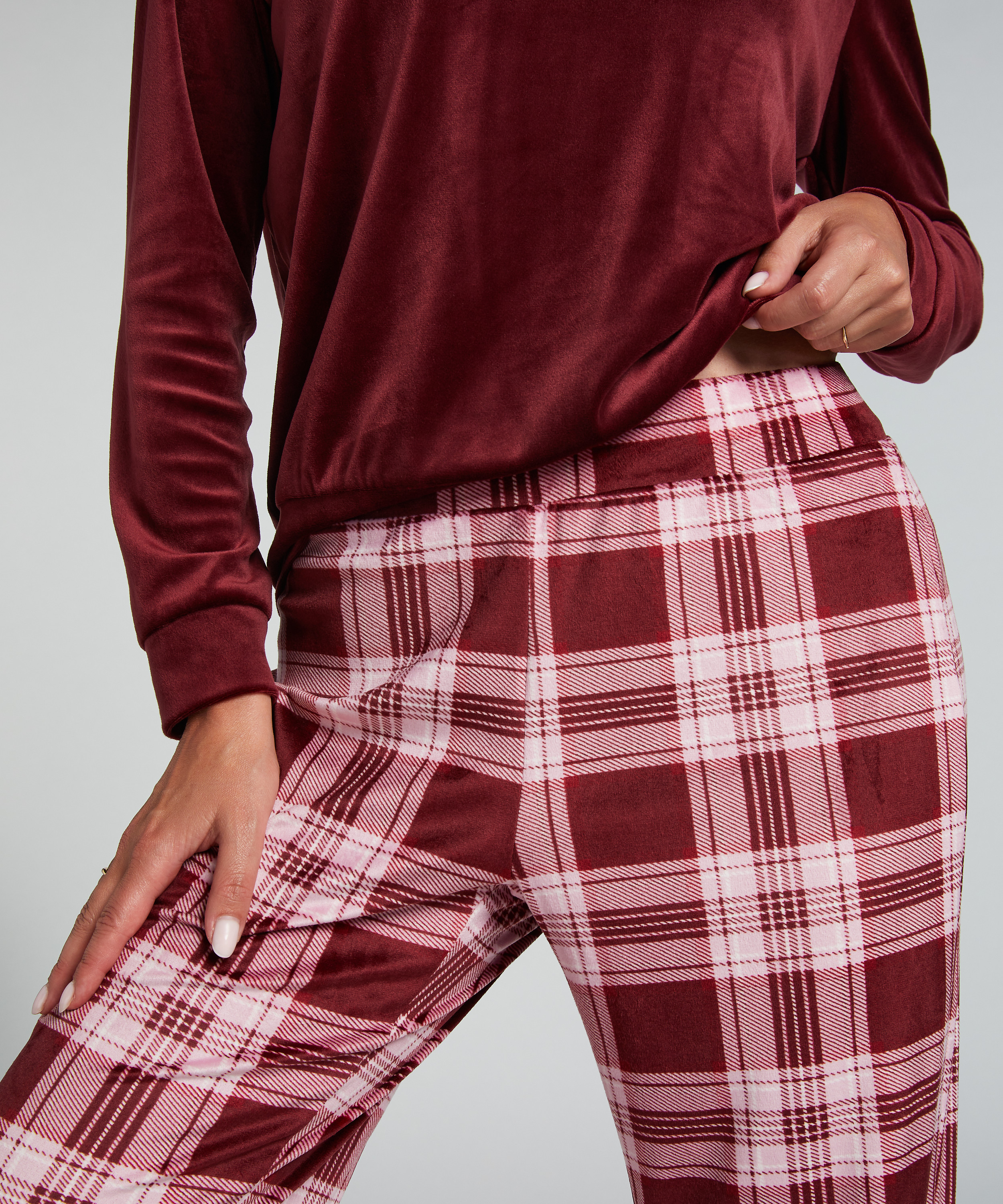 Ensemble pyjama Velours, Violet, main